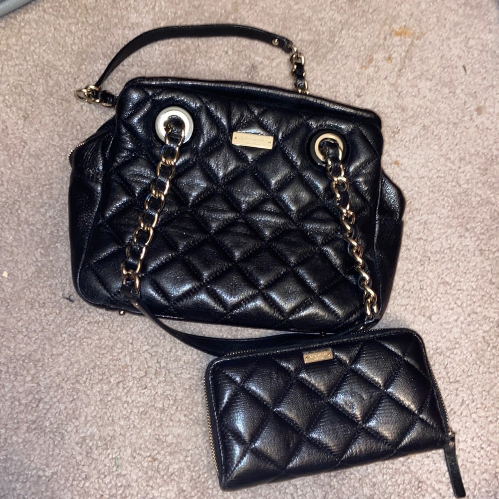 Black matching set Kate spade